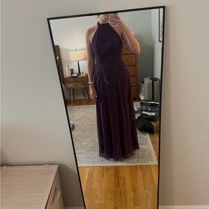 Purple Halter Neck Dress